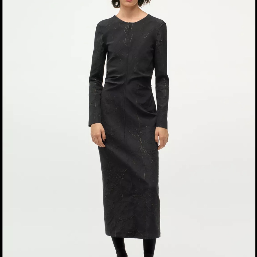 NWT Zara Draped Midi Dress with Open Back.